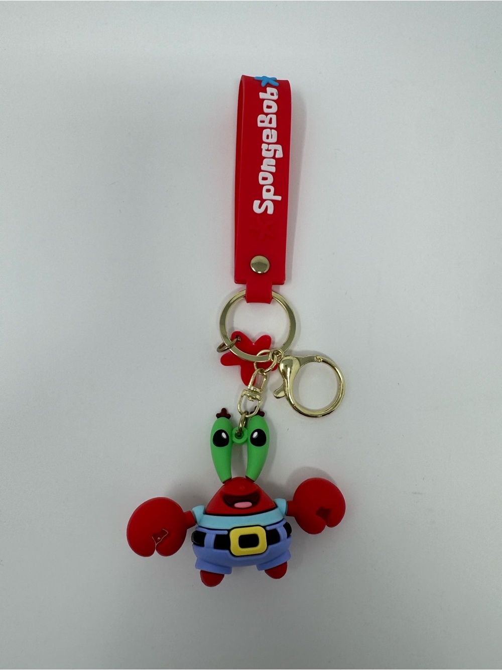 Spongebob Squarepants Mr. Krabs Keychain Bag Purse Backpack Zipper Charm New